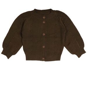 NWT NOMA Dark Olive Ball Texture‎ Cardigan Size 5